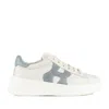 Hogan Rebel Ivory And Light Blue Sneakers In Light Blue, White