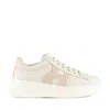Hogan Rebel Ivory And Pink Sneakers In White