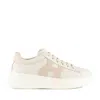 Hogan Rebel Ivory And Pink Sneakers In White