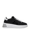 Hogan Woman Sneakers Black Size 8 Leather In Black