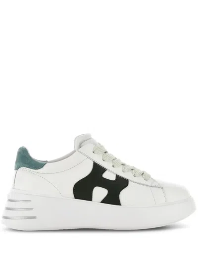 Hogan Rebel Lace-up Suede Sneakers In White
