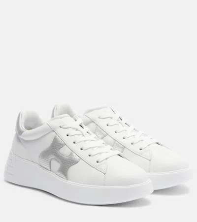 HOGAN REBEL LEATHER PLATFORM SNEAKERS