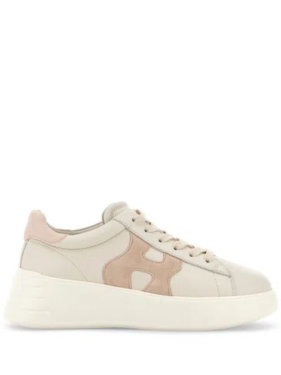 Hogan Rebel Leather Sneakers In Pink