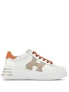 Hogan Rebel Sneakers In Nappa Leather Multicolor In White