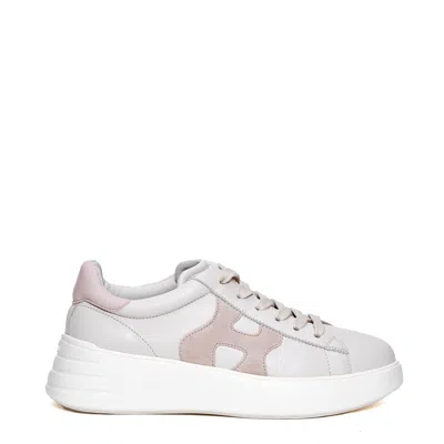 Hogan Rebel Leather White H Pink Sneakers