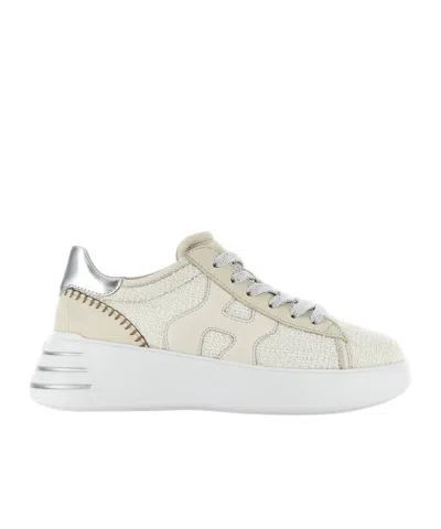 Hogan Rebel Logo-appliqué Sneakers In White