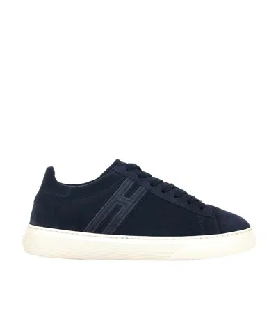 Hogan Rebel Low-op Suede Sneakers In Black