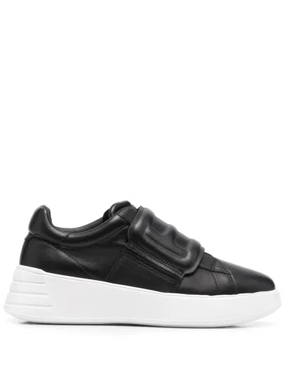 Hogan Rebel Low-top Slip-on Sneakers In Black