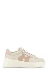 Hogan Leather Sneakers Rebel Panelled Platform Round Suede