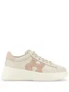 Hogan Leather Sneakers Rebel Panelled Platform Round Suede