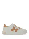 Hogan Rebel Sneakers In Nappa Leather Multicolor In White