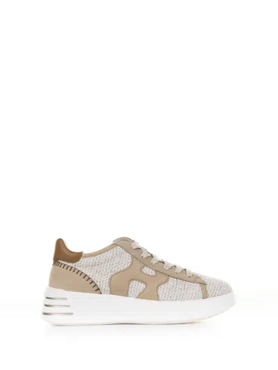 Hogan Rebel Sneakers In Beige Miele