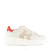 Hogan Rebel Sneakers Ivory And Red In White