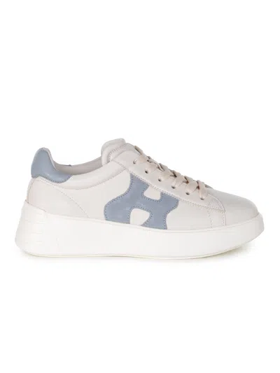 Hogan "rebel" Sneakers Made Of Leather. In White