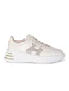 Hogan "rebel" Sneakers Made Of Leather. In Neutral
