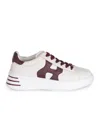 Hogan Rebel Leather Platform Sneakers In White