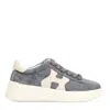Hogan Rebel Sneakers With Gray Suede Upper In Gray