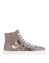 Hogan Rebel Woman Sneakers Khaki Size 5 Soft Leather In Beige