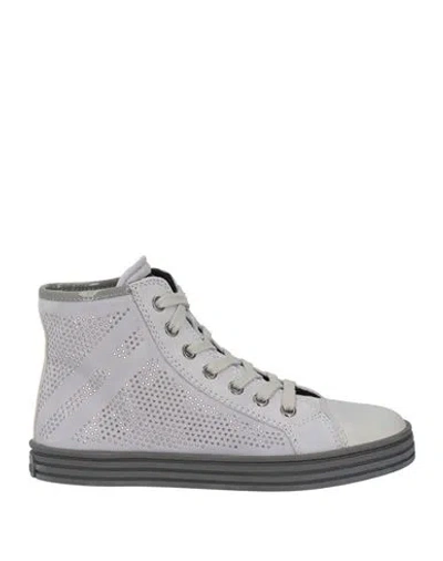 Hogan Rebel Woman Sneakers Light Grey Size 2y Leather In Gray