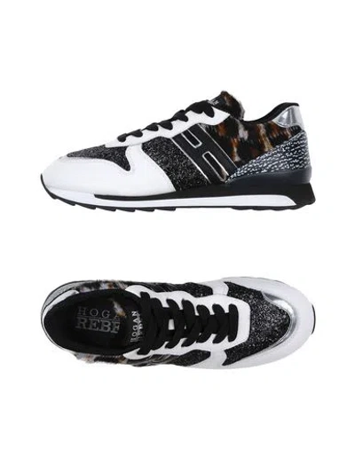Hogan Rebel Woman Sneakers White Size 6 Leather, Textile Fibers