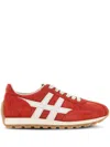 Hogan Red Suede Leather Sneakers