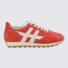 Hogan Red Suede Leather Sneakers In Red
