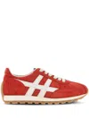 Hogan Red Suede Leather Sneakers