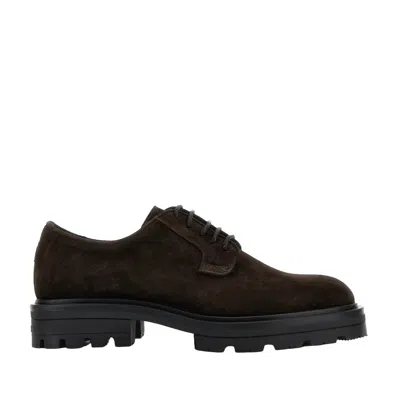 Hogan Refined Lace-up Shoes In Distinctive Palissandro Tone In Black