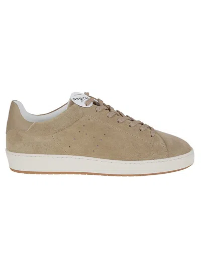Hogan Retro-inspired H672 Sneakers With Perforated Detailing In Beige