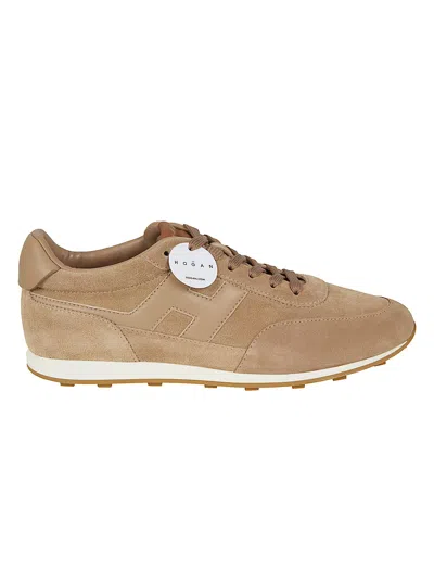 Hogan Retro Sports Sneakers With Hyperlight Sole In Brown