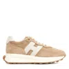 Hogan Retrorun Beige Suede Running Sneakers In Neutral