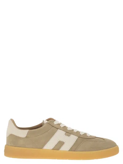 Hogan Retrospective Suede Sneakers With Nappa Leather Detail In Multi
