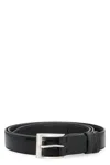 Hogan Reversible Calf Leather Belt 3 Cm With 5x4 Cm Buckle In Black
