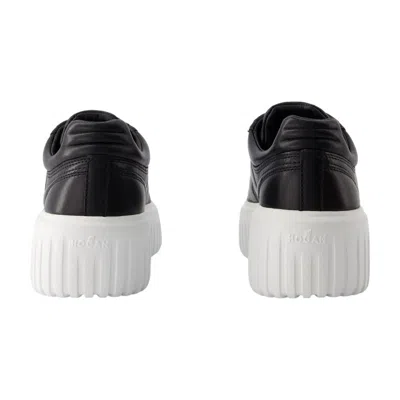Hogan Ribbed-sole Leather Sneaker In Multi
