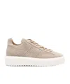 Hogan Round Head Low-cut Casual Shoes In Nude