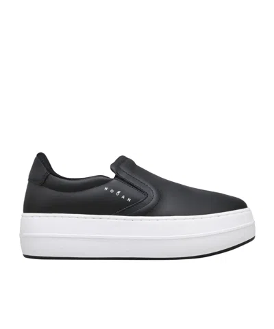 Hogan Round Head Low-cut Casual Shoes In White