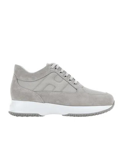 Hogan Round Head Low-cut Sneakers In Gray