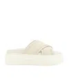 Hogan Plateausandalen Skyscraper Mit Leder In White