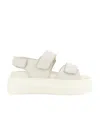 Hogan Round-headed Flat Sandals In White