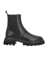 Hogan Woman Ankle Boots Black Size 7 Leather In Black