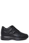 HOGAN ROUND-TOE LACE-UP SNEAKERS