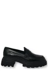 Hogan Luxurious Leather Loafers For Women In Black