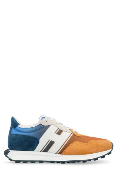 HOGAN ROUND TOE PANELLED SNEAKERS