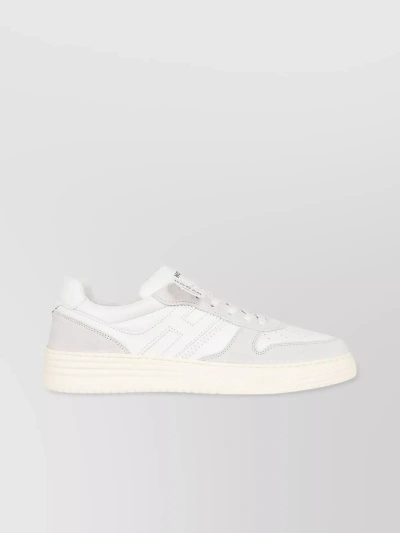Hogan Round Toe Perforated Sneakers In White