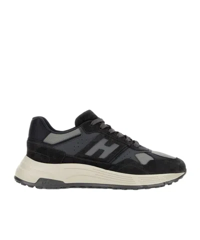 Hogan Round-toe Sneakers In Black