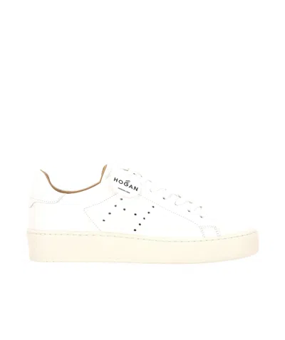Hogan Round Toe Sneakers In White