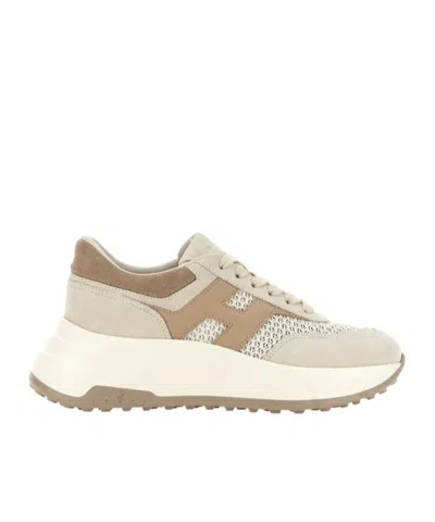 Hogan Round-toe Sneakers In Neutral