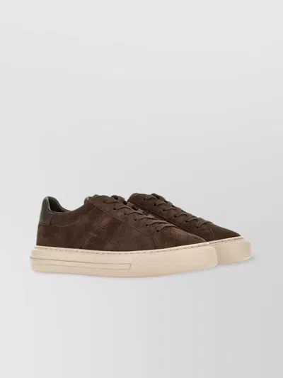 HOGAN ROUND TOE SUEDE SNEAKERS