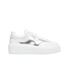 Hogan H-stripes Leather Sneakers In White