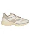 Hogan Chunky Mesh Panels Color-block Sneakers In Beige